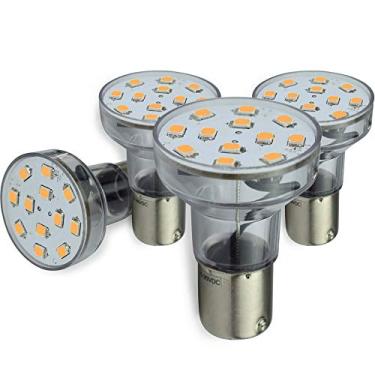 Imagem de Leisure LED Holofote Para Trailer, Motorhome, Rv, 1156, 1139, 1141, 1383, Lâmpada De 2 Watts, 275 Lúmens, Cw, 10-30 Volts, 12 Pescoço Longo (Branco Quente 3500 K, Pacote Com 4)