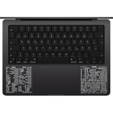 Imagem de Synerlogic (1 conjunto) Mac OS + Word/Excel (para Mac) Atalhos, adesivos de vinil laminados sem resíduo - para MacBook Air/Pro/iMac/Mac/Mini (transparente/branco)