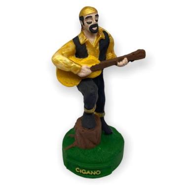 Imagem de Escultura Cigano do Ouro 10 cm em Resina - Lua Mística - 100% Original