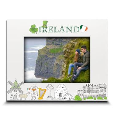 Imagem de BELLA BUSTA - Moldura da Irlanda - casamento, lua de mel, férias, aventura - Lembrança irlandesa - Coleção personalizada de design de símbolo de cidade - impressão UV (12 x 18 cm horizontal)