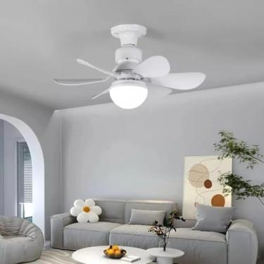 Imagem de Ventilador de Teto PRO 60W ou 40W Super LED Lâmpada E27 Controle Remoto Luminária Economica de Energia 6 lâminas Bivolt (40W)