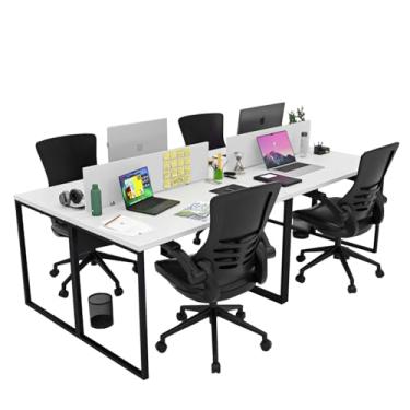 Imagem de Estação de Trabalho Mesa Plataforma Industrial 4 Lugares Office Netmobil (Branco)