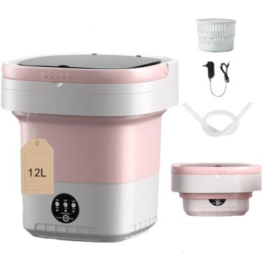 Imagem de Máquina de lavar portátil, mini máquina de lavar dobrável de grande capacidade de 12 L, 3 modos de limpeza profunda pequena lavadora para roupas íntimas, roupas de bebê, adequada para apartamentos,