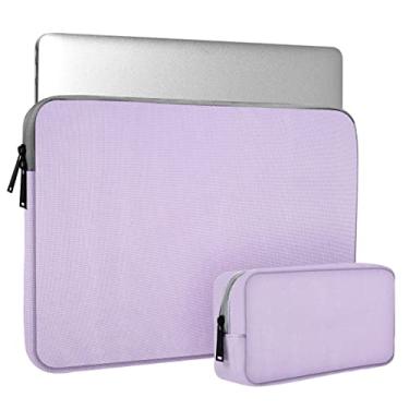 Imagem de Capa para laptop de 14 polegadas para Lenovo Flex 5/IdeaPad/ThinkPad, ASUS Chromebook/VivoBook/ZenBook 14, Acer Dell HP Chromebook 14/HP Stream 14/Pavilion Bolsa para notebook para computador, roxo