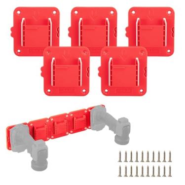 Imagem de 5 pacotes de ferramentas suporte para furadeira, apto para V20 Craftsman 20 V Li-ion ferramentas suporte dock cabide com 20 parafusos (sem ferramenta)