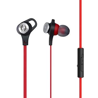 Imagem de Phiaton C530S Fones de ouvido intra-auriculares estéreos fones de ouvido com fio com microfone e controlador, graves extras, vermelho