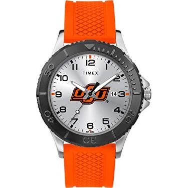 Imagem de Timex Tribute Relógio masculino Gamer 42 mm Quartzo com pulseira de silicone, Oklahoma State Cowboys, Relógio de quartzo
