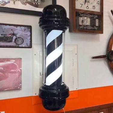 Imagem de Barber Pole Todo Preto Megan 65cm 220V