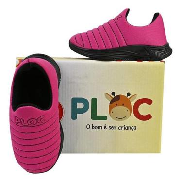 Imagem de Tênis Infantil Colors Menina - PLOC, Pink com Preto, 24 BR