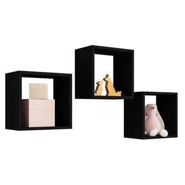 Imagem de Kit 03 Nichos Organizador 30x30cm Preto