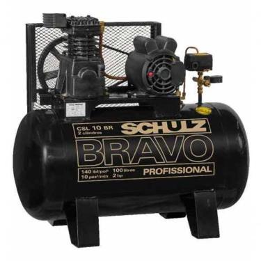Imagem de Compressor Schulz Csl 10 Bravo 100 Litros 140 Libras 2 Cv Monofásico