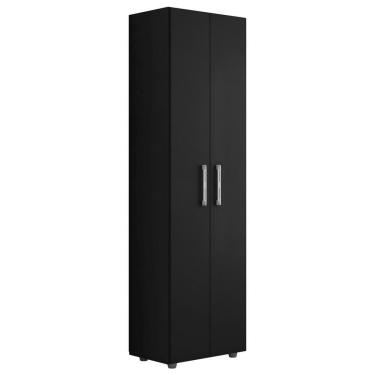 Imagem de Armário Multiuso 2 Portas 4 Prateleiras Beatriz Preto Fosco - Ajl Móveis