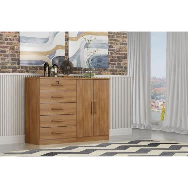 Imagem de Cômoda 2 Portas 5 Gavetas Luanda Novo Horizonte Cumaru