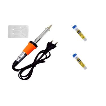 Imagem de Kit Ferro De Solda De Solda + 2 Tubete Em Fio 55w 220v