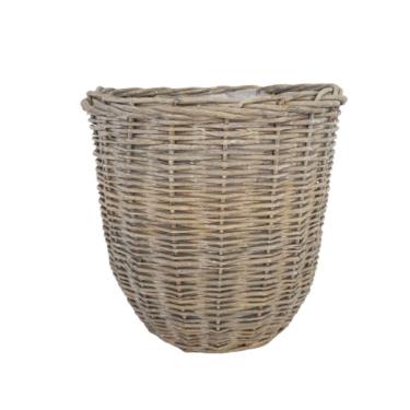 Imagem de Cesto Vime Natural Com Forro Alt 33cm X 34cm Diâmetro