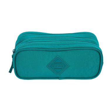 Imagem de Estojo Escolar 3 Compartimentos Crinkle Verde Jade - Sestini