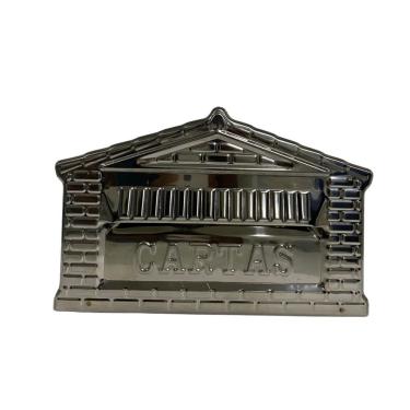 Imagem de Caixa De Correios Tijolinho Frente E Tampa Traseira Inox 20x25x12cm Cromado