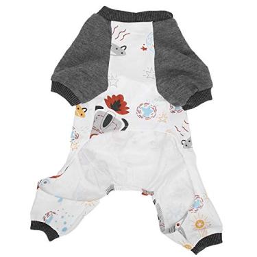 Imagem de Pijamas de Cães de Padrão Nave Espacial, Macacão Cachorro Poliéster, Adequado para Uso Diário, Viagens, Férias e Outras Condições Onde Os Animais Estimação Podem Participar, Espacial (S)