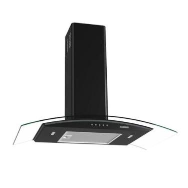 Imagem de Coifa de Parede Clean Black 80cm Vidro Curvo Nardelli, 110V
