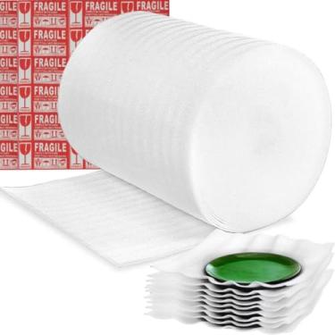 Imagem de Parts3A Material De Mudança, Rolo Espuma 40 Cm Largura X 24 M Comprimento, Para Proteção Artigos Frágeis, Móveis, Embalagem Transporte, Enchimento Caixa Papelão, Com 30 Adesivos