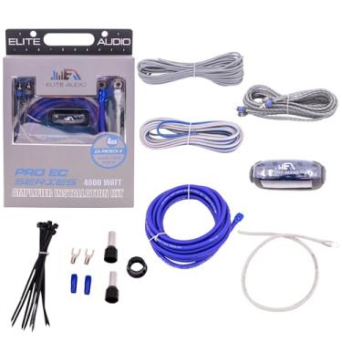 Imagem de Elite Audio Kit De Fiação Para Amplificador Série Pro-Economy - Potência Máxima 5000 Watts, Cabos Cobre Estanhado, Cabo Rca 2 Canais, Porta-Fusível Mini-Anl, Instalação Proeck-0 (Calibre 4)