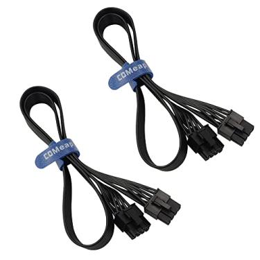 Imagem de COMeap Cabo Pcie Para Fonte De Alimentação Seasonic (Pacote Com 2), Macho 8 Pinos Adaptador Energia (6+2), 25 Polegadas (63 Cm)