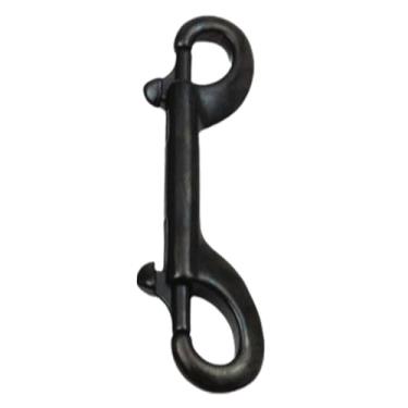 Imagem de Dynwave Chaveiro de pressão com fecho de parafuso de dupla extremidade para serviço pesado para fivela de corrente BCD para balde de ração para cães equinos, 90 Mm Preto