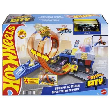 Imagem de Hot Wheels Pista CITY Super Delegacia de Policia Mattel JBM71