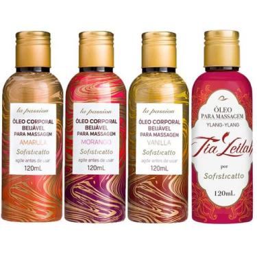 Imagem de Kit Óleo De Massagem Corporal Beijável Tântrico Ylang Ylang - Sofistic