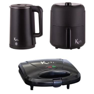 Imagem de Kit Chaleira Modern Preta 1,5L + Fritadeira Elétrica Petit 2,6L + Sand