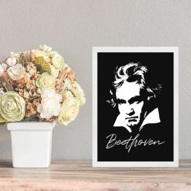 Imagem de Quadro Decorativo Beethoven - Assinatura 45x34cm - com vidro - Quadros