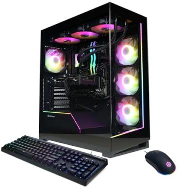 Imagem de CyberPowerPC Gamer Supreme Gaming PC, AMD Ryzen 9 9900X 4,4GHz, Radeon RX 9060 XT 16GB, 32GB DDR5, SSD PCIe 4.0 de 2TB, Pronto para WiFi e Windows 11 Home (SLC10200A)