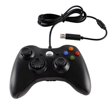 Imagem de Joypad com fio para controle de jogos USB para Microsoft Xbox 360 e Windows PC (preto)