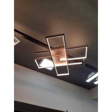 Imagem de Paflon Marrom Em Led Retangular - Perin e Bressan, 110V/220V, Marrom