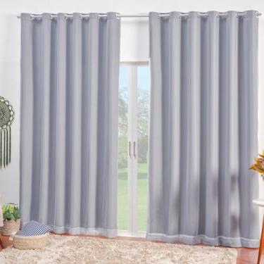 Imagem de Cortina Blackout Com Voil 2m - Do Lar Decoração, Cinza, Queen