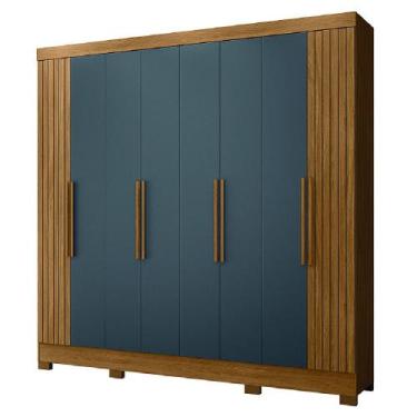 Imagem de Guarda Roupas Casal Ripado 8 Portas 4 Gavetas Diamante Moval - MOVAL M