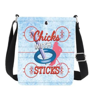 Imagem de JNIAP Ringette Bolsa tiracolo Ringette Lover Gifts Ringette Coach Gifts Ringette Player Shoulder Bag Ringette Mom Gifts, Com Cb, Ajuste