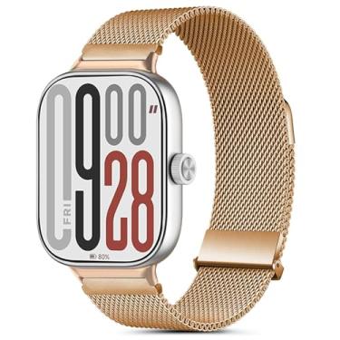 Imagem de HAOZHI Pulseira de Magnético Compatível para Xiaomi Smart Band 9 8 Pro,Redmi Watch 6 5 4,Bracelete Correia para Xiaomi Mi Band 8 9 Pro,Reloj Redmi Watch 6 5 4 (Ouro rosa)