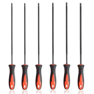 Imagem de SKZIRI Conjunto profissional de lixas de motosserra, kit de afiador redondo de 6 peças com alças confortáveis, tamanhos de 1/20.3 cm, 5/81.3 cm, 11/162.6 cm, 3/40.6 cm, 13/64, "7/81.3 cm