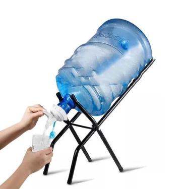 Imagem de Suporte galao de agua base garrafa portatil dobravel camping viagem ca