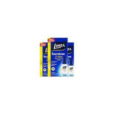 Imagem de Kit c/ 3 Adoçante Líquido Linea Sucralose s/ Gluten 75ml