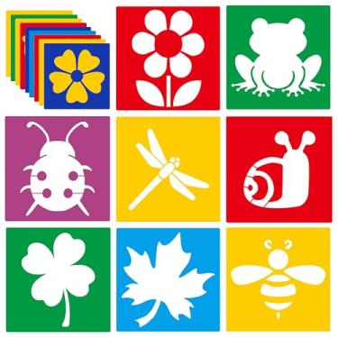 Imagem de 24 peças para crianças, giz de desenho grande, kit de molde lavável de 20 polegadas para artesanato infantil, desenho de pintura, projetos escolares (jardim, 20 cm)