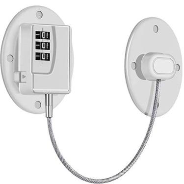 Imagem de Trava De Segurança Senha Gaveta Porta Criança Armários Bebê Branco - E