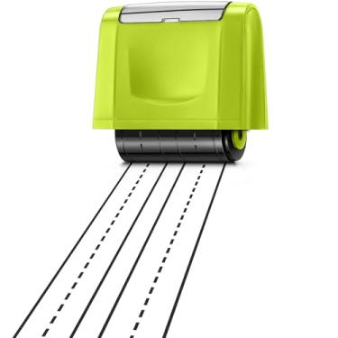 Imagem de Nezyo Carimbo de rolo de prática de linhas de caligrafia com tracejamento duplo, com tinta rápida, carimbos de professores, tiras de frases para crianças, professores, pais, educadores, sala de aula