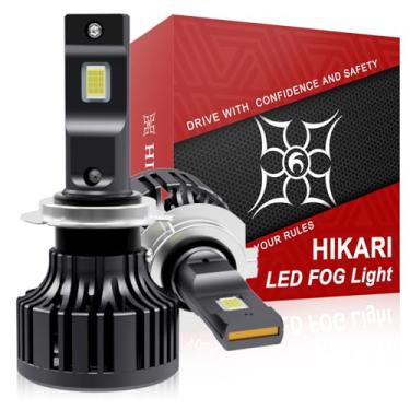 Imagem de HIKARI WINGS Farol de neblina H7, lâmpadas de 6000 k branco puro 25000lm, Plug & Play IP68 à prova d'água, pacote com 2