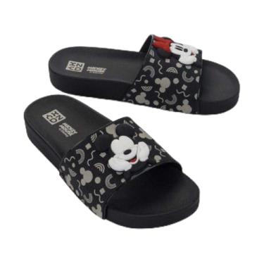 Imagem de Tamanco Feminino Zaxy Disney Slide Preto 37