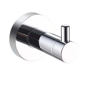 Imagem de Suporte de toalha de parede em aço inoxidável cromado 304, para banheiro, sabonete, lava-louças, conjunto de mãos para banheiro (gancho para roupão simples)