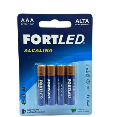 Imagem de Pilhas AAA Alcalinas Fortled 4 Unidades - Alta Performance