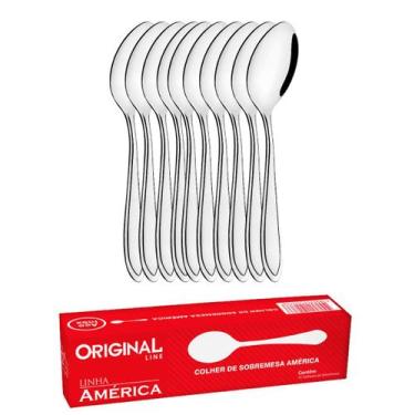 Imagem de Colher para Sobremesa América em Aço Inox com 12 peças Original Line
