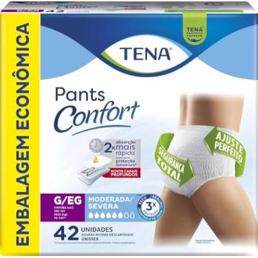 Imagem de Tena Pants Confort, Roupa Íntima para Incontinência Urinária, G/EG - 42 unidades